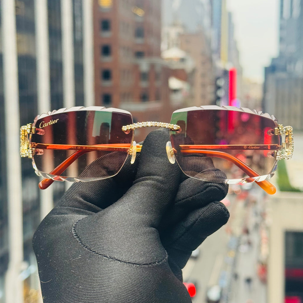 Cartier Diamond Glasses 4CT NYC - Designer Eyewear – Javierthejeweler