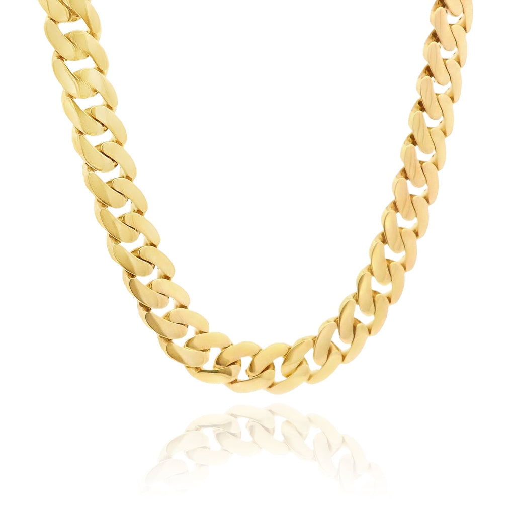 14K Cuban Semi Solid Chain (9.8MM - 22" Inches) JTJ™ - Javierthejeweler