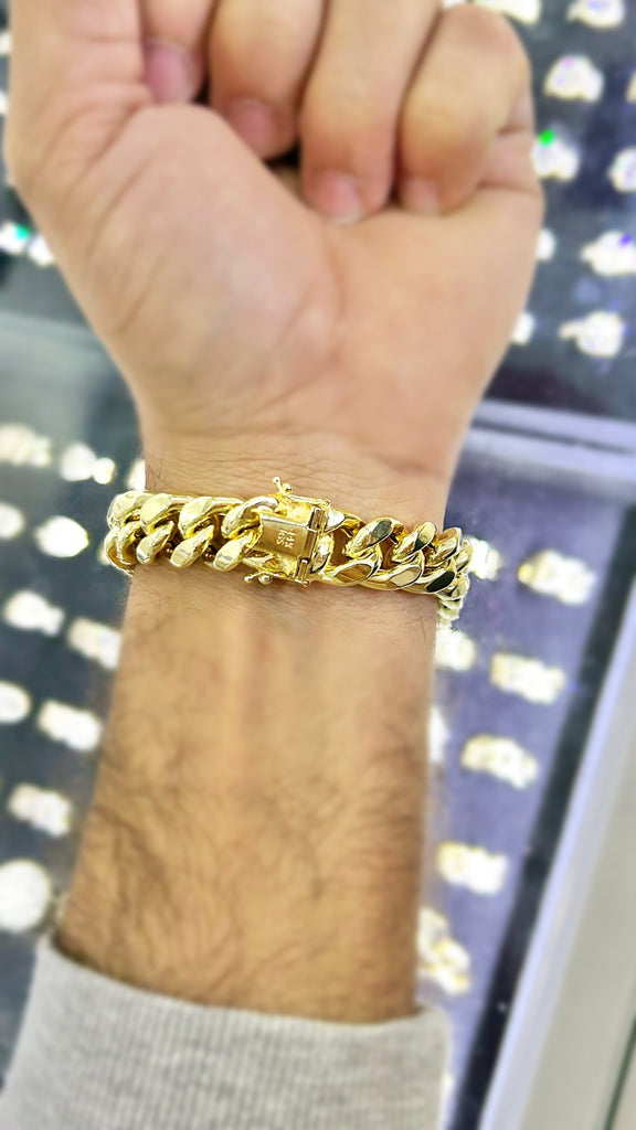 *NEW* 14K Miami Hollow Cuban Bracelet (11.3 mm) JTJ™- - Javierthejeweler
