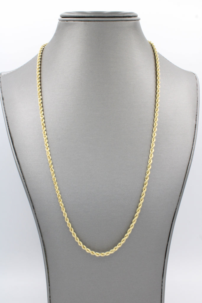 *NEW* 14K Semi Solid Rope Chain (3.3 MM / 24" Inches) JTJ™ - Javierthejeweler