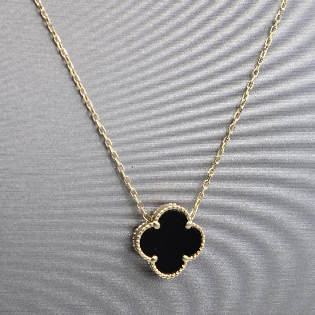 14K Black Clover Fancy Necklace + Bracelet + Ring Set 😍 JTJ™ - Javierthejeweler