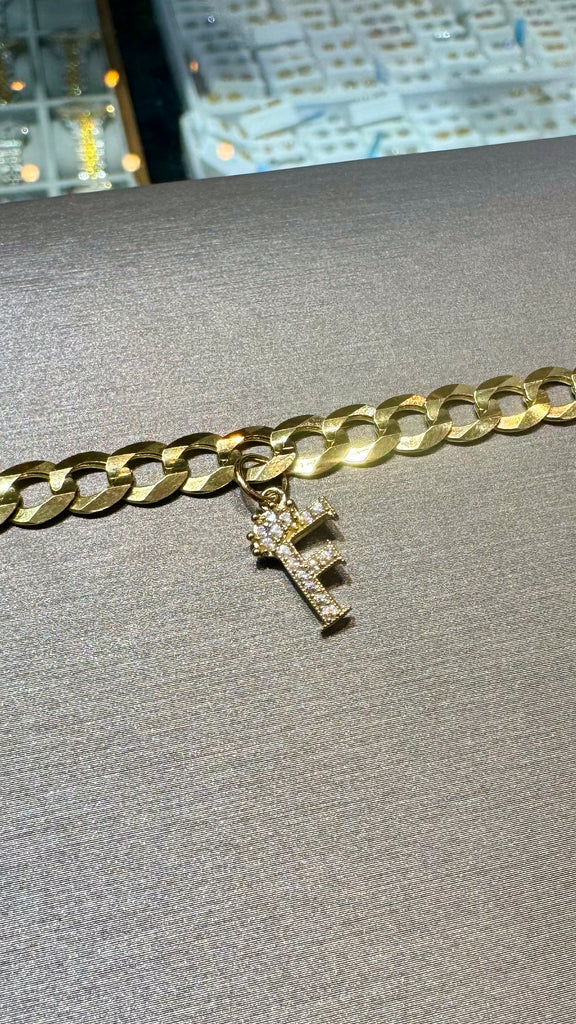 *NEW* 14K Solid Cuban Ankle Bracelet(7MM) W/ Pendant Included JTJ™ - Javierthejeweler