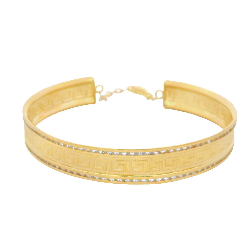 14K Classic Bangle for Women Greca Style JTJ™ - Javierthejeweler