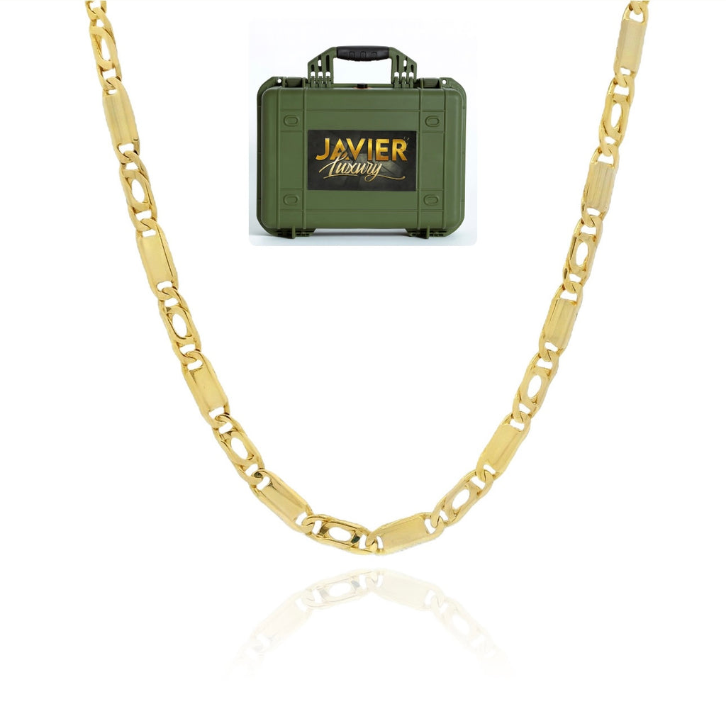 14K Solid Tiger Eye Chain (3.5MM - 24” Inches) JTJ™ - Javierthejeweler
