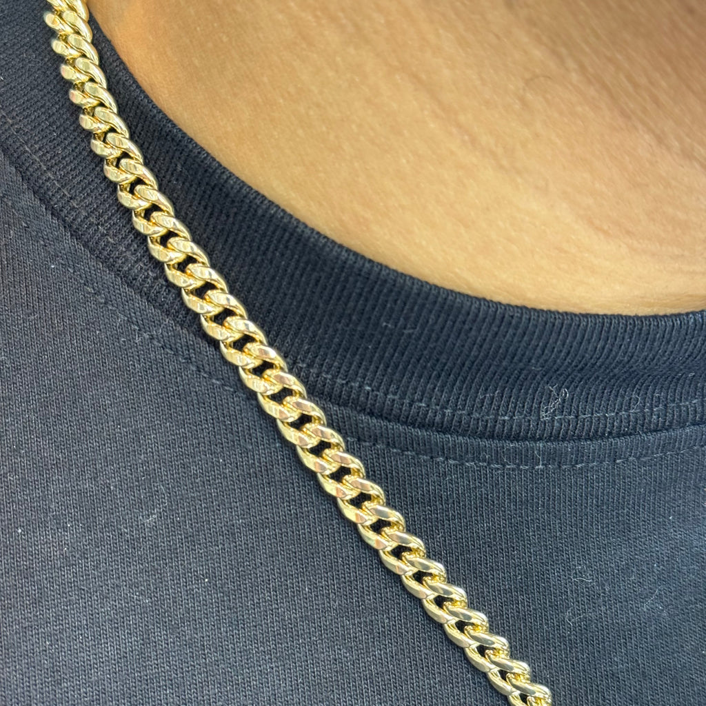 14k Praying Hands Pendant w/ Hollow Cuban Chain (6MM / 20” Inches) JTJ™ - Javierthejeweler