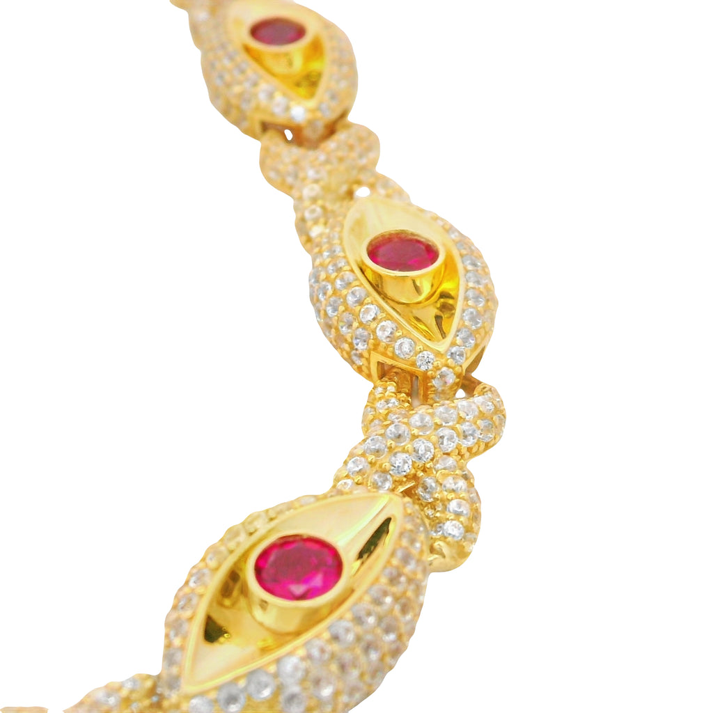 14k Evil Eye 🔴 Infinity Choker CZ JTJ™ - Javierthejeweler