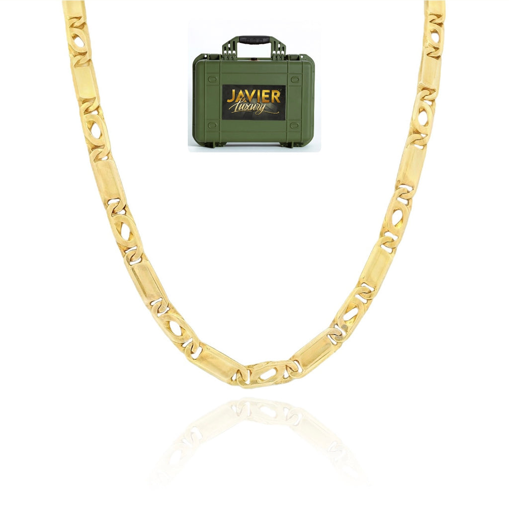 14K Solid Tiger Eye Chain (4.2MM - 20” Inches) JTJ™ - Javierthejeweler