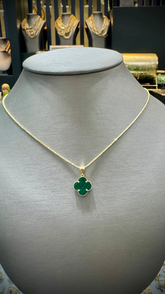 *NEW* 14K Green Small Clover Bracelet & Rope Diamon Cut Chain + Pendant 🍀 JTJ™ - Javierthejeweler