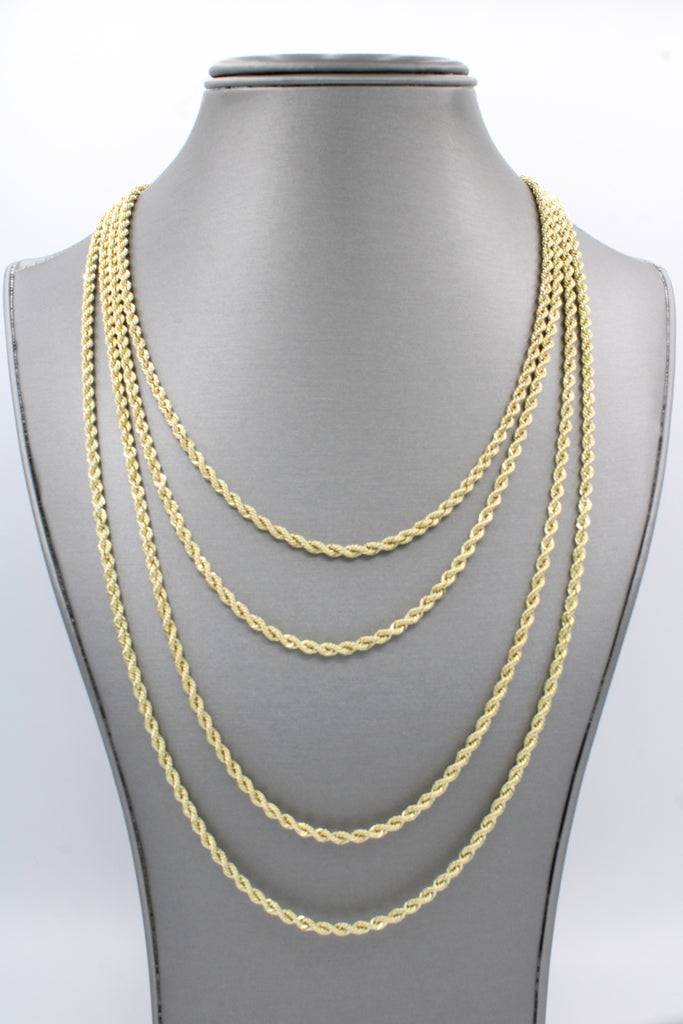 *NEW* 14K Semi Solid Rope Chain (3.3 MM / 22" Inches) JTJ™ - Javierthejeweler