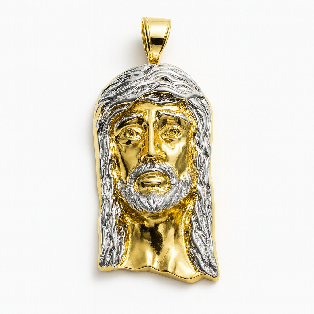 14K XXL Jesus Face Pendant (4” Inches) JTJ™ - Javierthejeweler