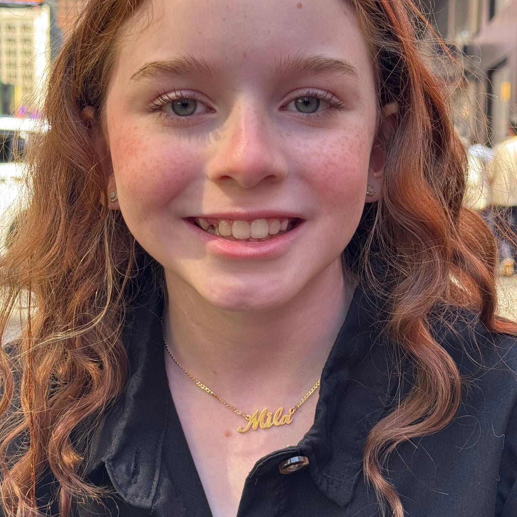 14K Custom Script Name Pendant  W/ SOLID Cuban Chain JTJ™ - Javierthejeweler