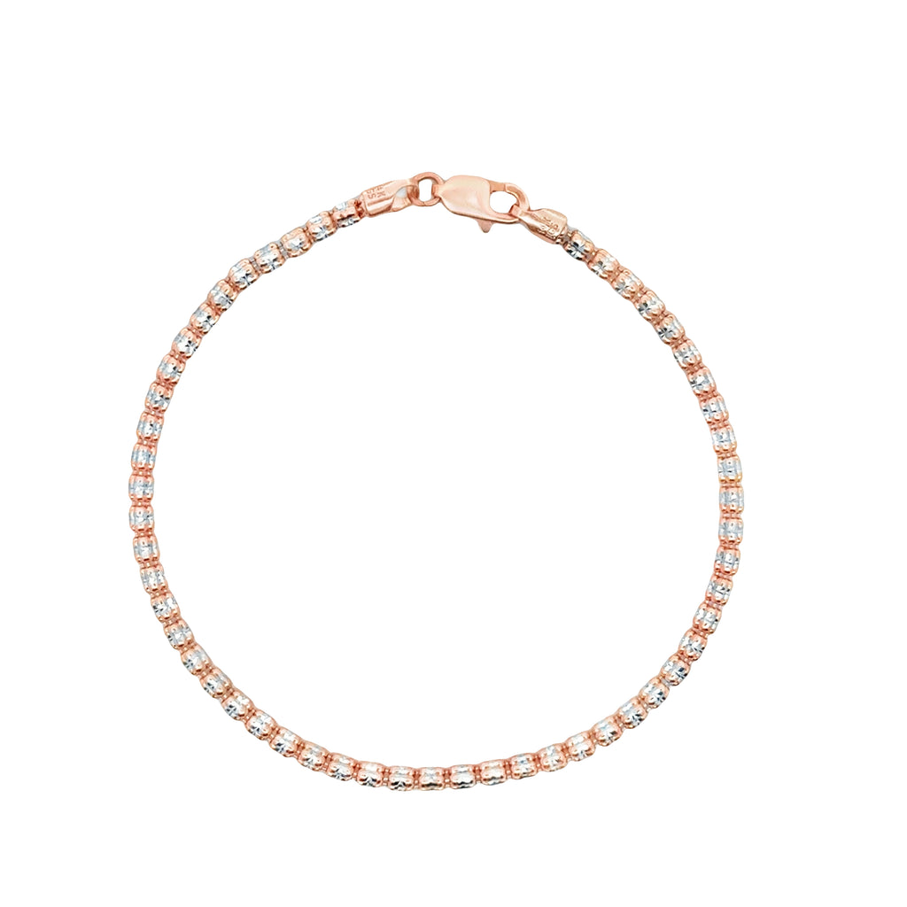 14K Rose Gold Moon Ice Bracelet for Women (2.5MM) JTJ™ - Javierthejeweler