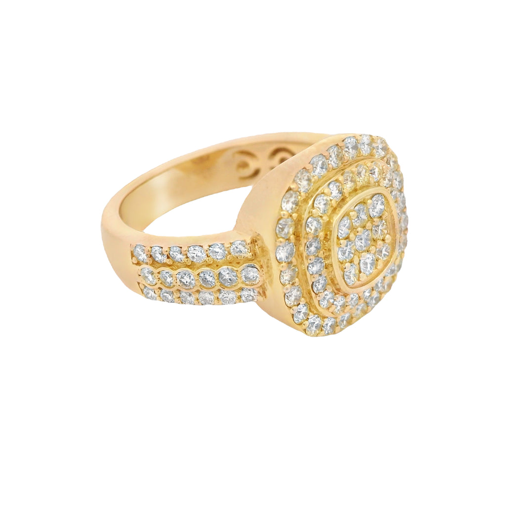 14k Men's Square Diamond Ring 💎 JTJ™ - Javierthejeweler