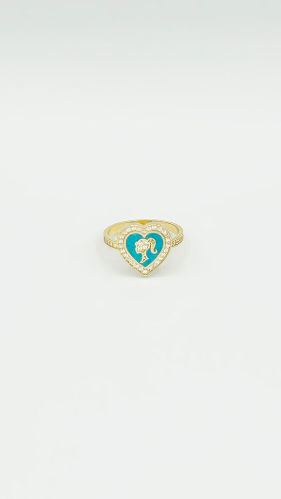 *NEW* 207 14K Brb (Aqua) Heart Ring JTJ™ - Javierthejeweler