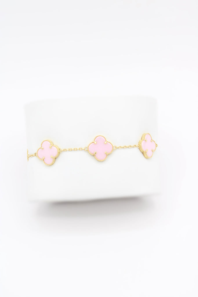 *NEW* 14k Pink Clover Fancy Bracelet JTJ™ - Javierthejeweler