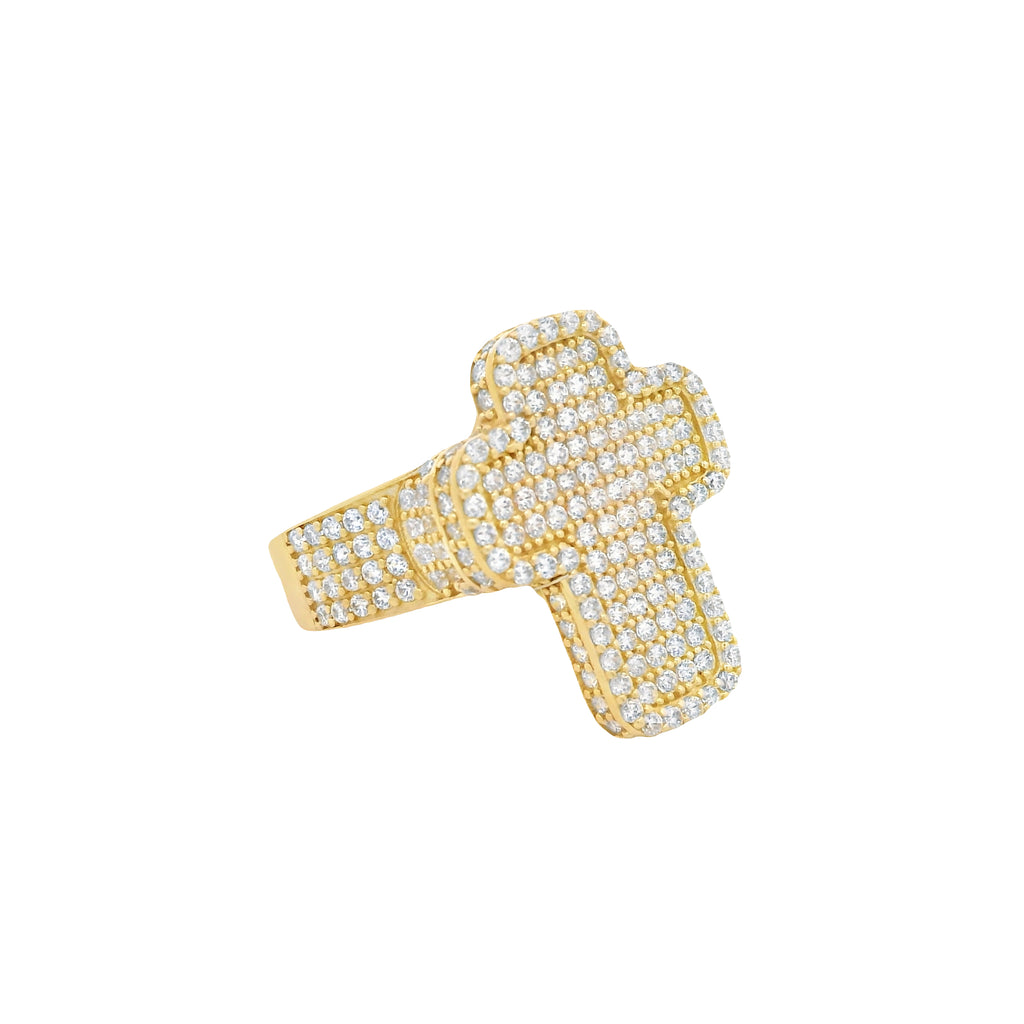 14K Men Cross CZ Ring JTJ™ - Javierthejeweler