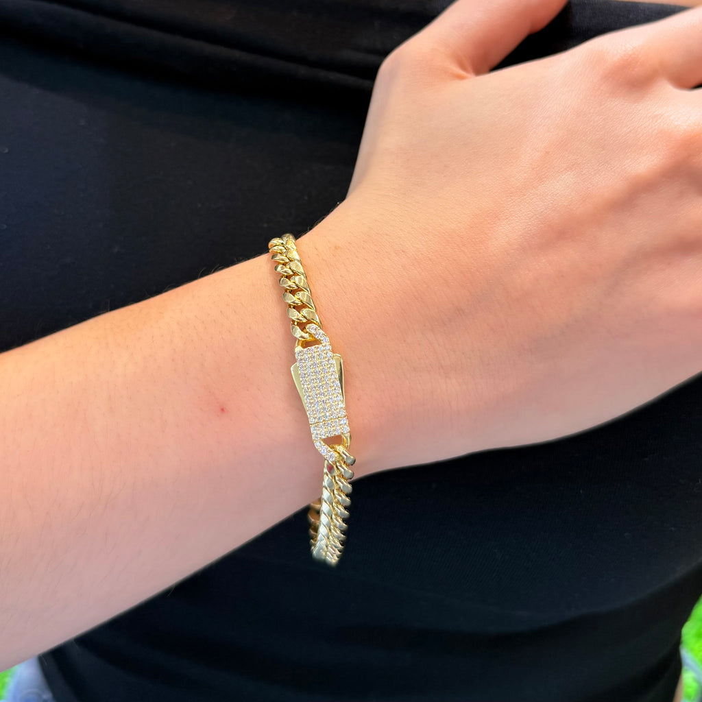 14K Hollow Cuban Bracelet (6MM) JTJ™ - Javierthejeweler