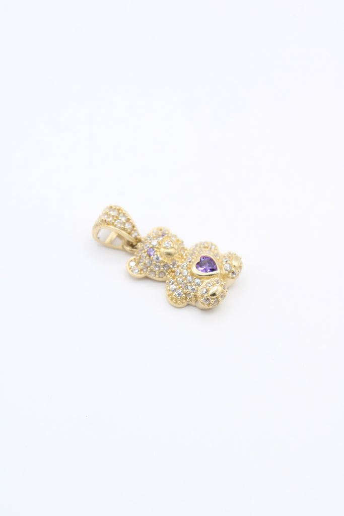 *NEW* PA 14k Little Purple Teddy Bear Pendant JTJ™ - Javierthejeweler