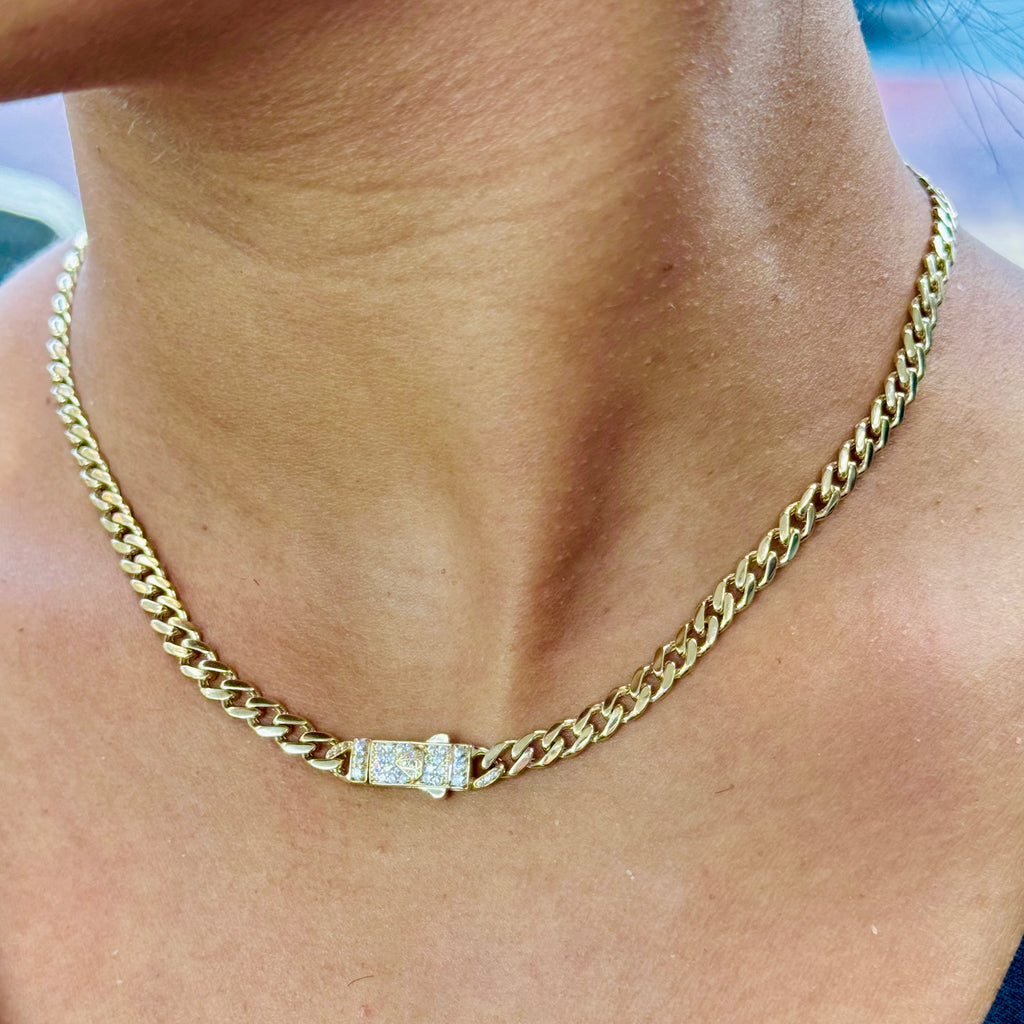 14K Hollow Cuban Choker (5MM / 16” Inches) JTJ™ - Javierthejeweler