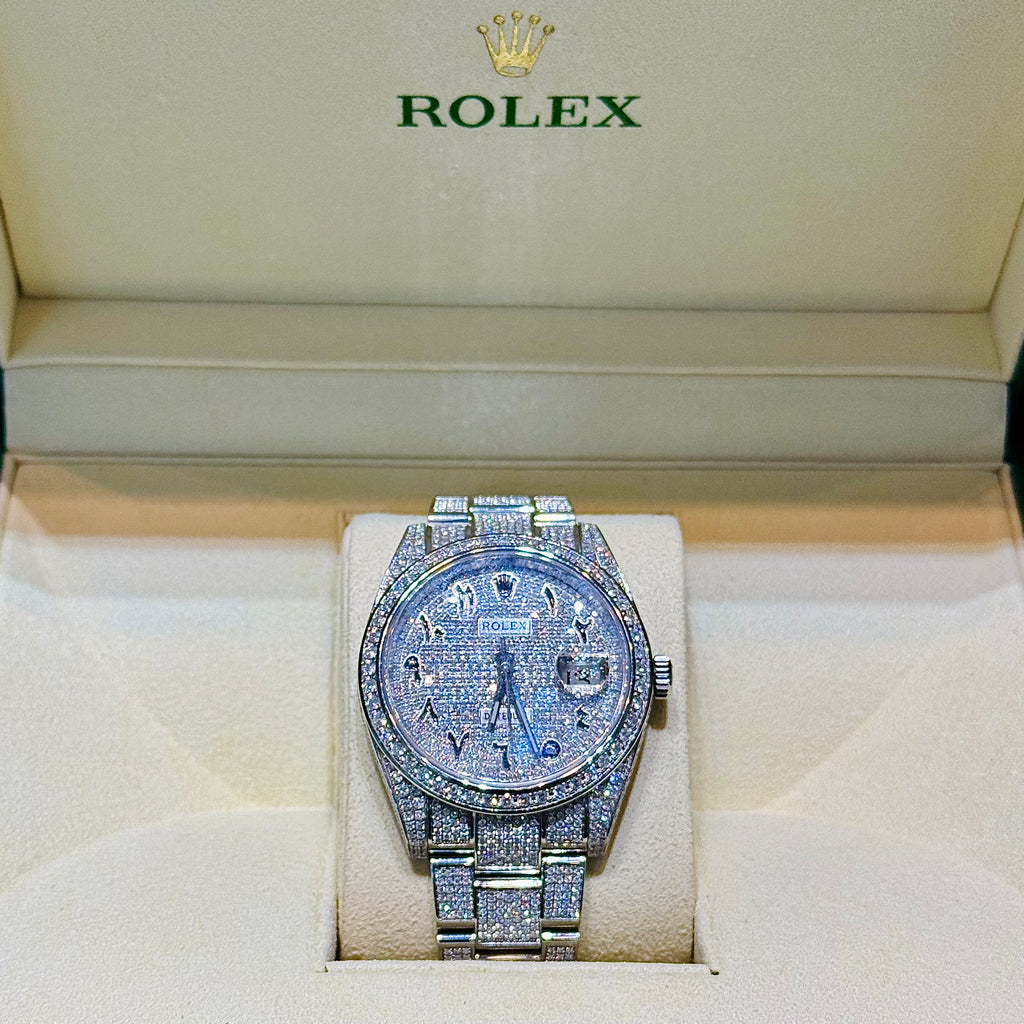 White Rolex Datejust 💎 Iced Out 41MM 🔥 JTJ™ - Javierthejeweler
