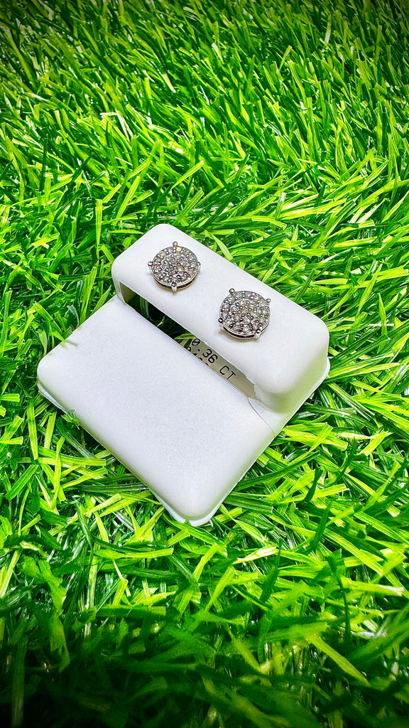 *NEW* 14K 💎💎 (VS) White Gold Round Diamonds Earrings JTJ™ - Javierthejeweler
