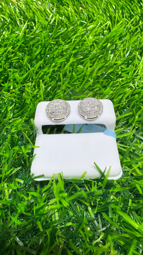 *NEW* 14K 💎💎 (VS) White Round Baguette Diamonds Earrings JTJ™ - Javierthejeweler