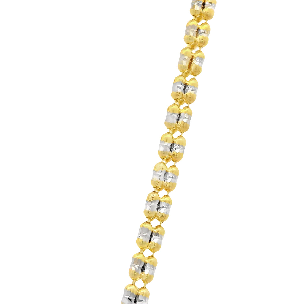 14K CZ PP Burbuja Pendant W/ Moon Ice Chain (2.5MM - 16" Inches) JTJ™ - Javierthejeweler