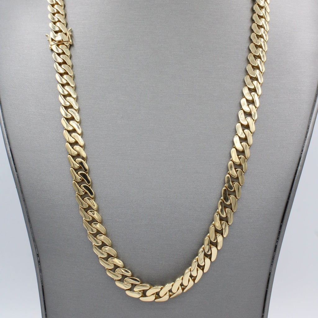 14K Cuban Semi Solid Chain (9.8MM - 22" Inches) JTJ™ - Javierthejeweler