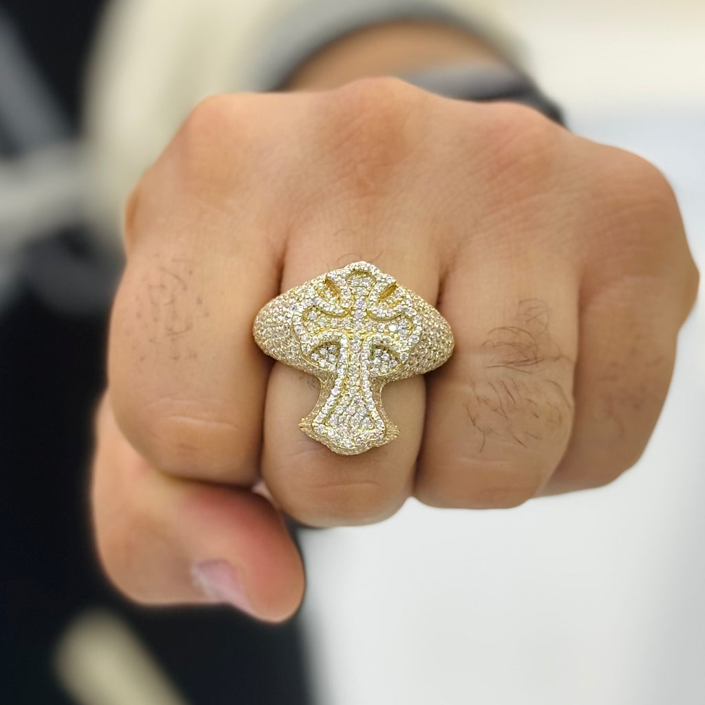 14K Men Cross Alt. CZ Ring JTJ™ - Javierthejeweler
