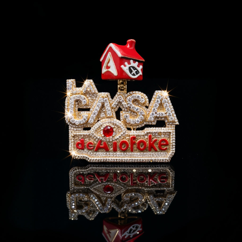 14 K LA CASA DE ALOFOKE CZ Pendant JTJ™ - Javierthejeweler