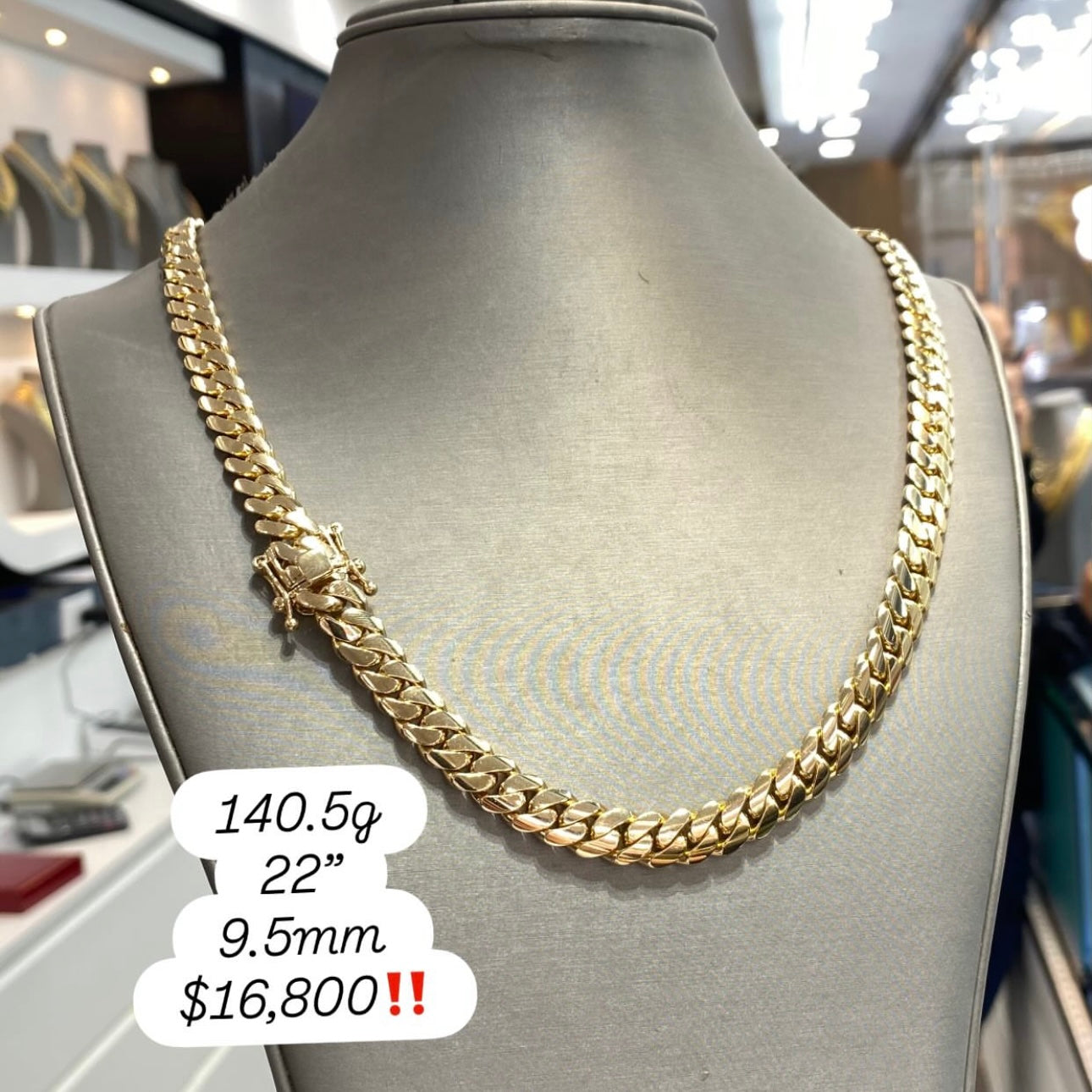 Chain 9 14K Solid Cuban Chain NYC - 9.5MM Gold Necklace – Javierthejeweler