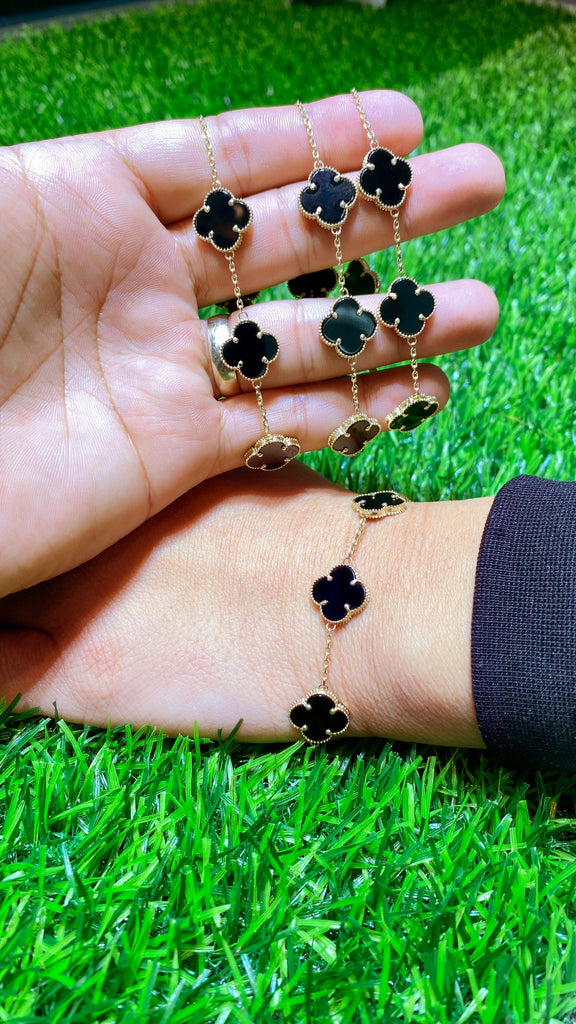 *NEW* 14K Black Clover Fancy Bracelet 😍 JTJ™ - Javierthejeweler