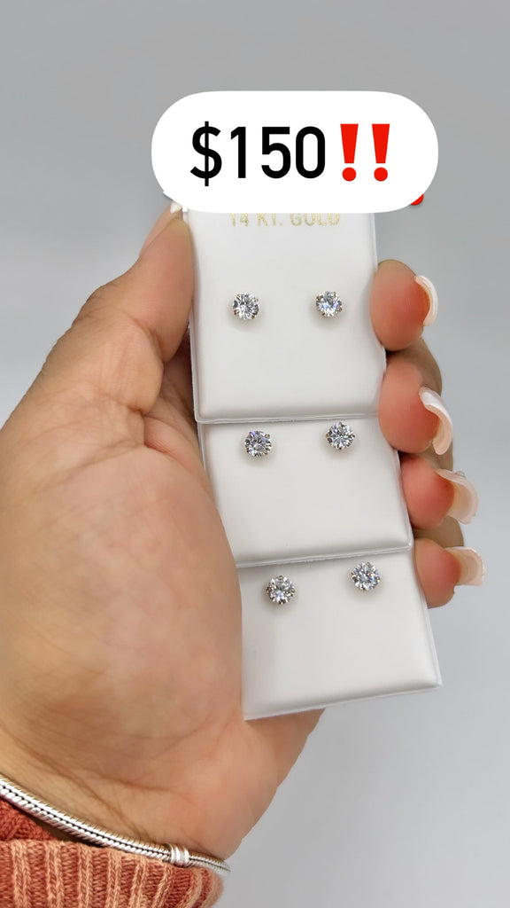 *NEW* 14K CZ Earrings (M) JTJ™ - Javierthejeweler