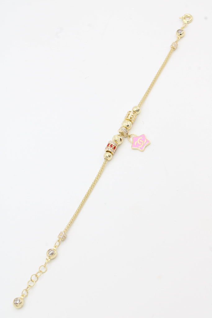 *NEW* 14K Charms Bracelet (Pink) JTJ™ - Javierthejeweler