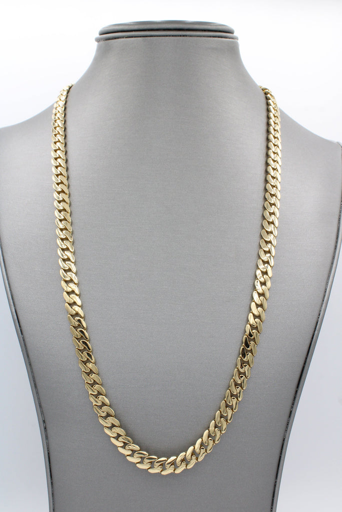 *NEW* 14K Cuban Semi Solid Chain (8.2MM / 24" Inches) NU LINK JTJ™ - Javierthejeweler