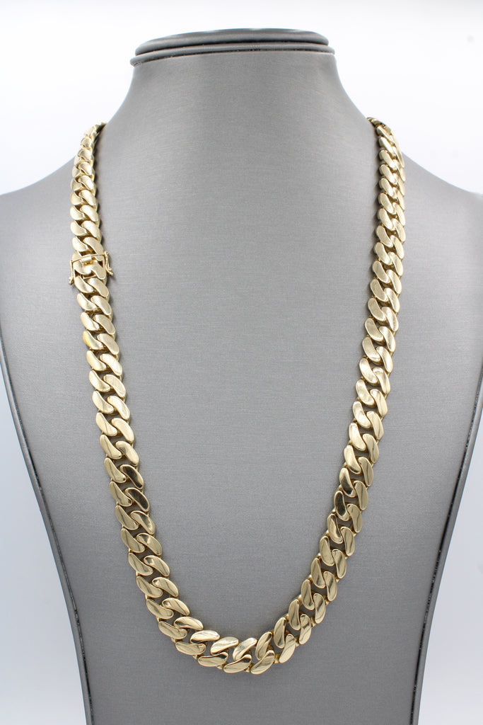 *NEW* 14K Cuban Semi Solid Chain (11.5MM - 24" Inches) NU LINK JTJ™ - Javierthejeweler