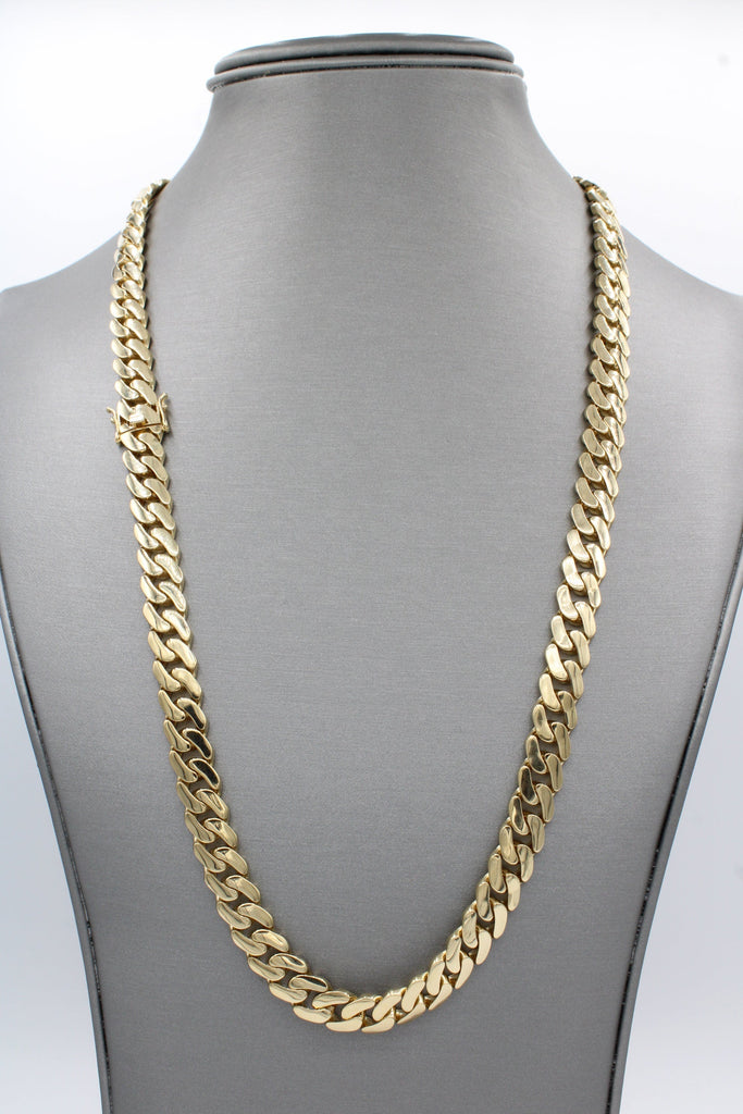 *NEW* 14K Cuban Semi Solid Chain (9.7 MM - 24" Inches) NU LINK JTJ™ - Javierthejeweler