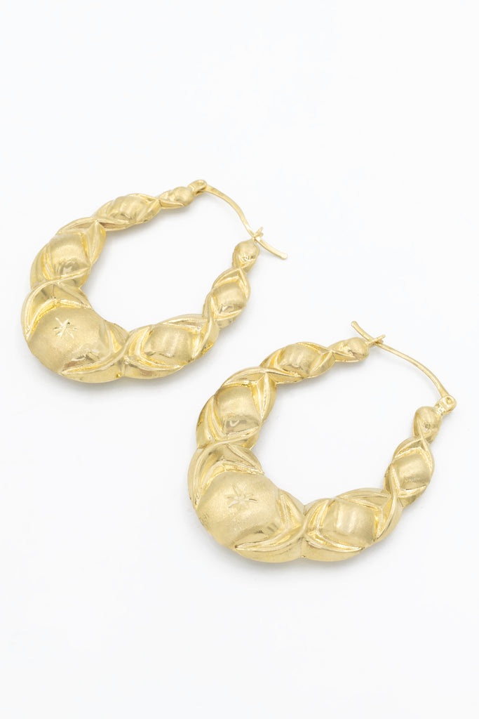 *NEW* 14k Hoop Earrings (1.7” Inches) JTJ™ - Javierthejeweler