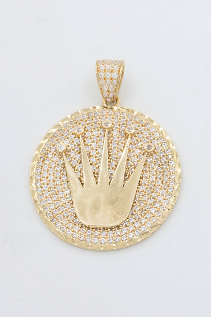 *NEW* 14K Cz Crown Pendant (2.5" Inches) JTJ™ - Javierthejeweler