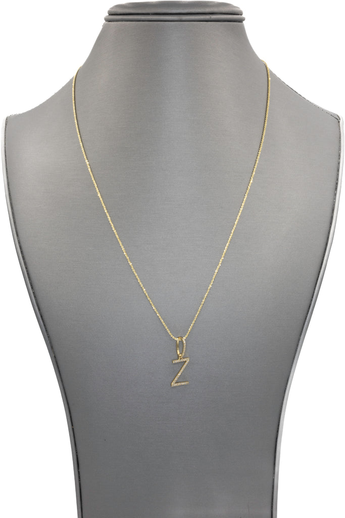 *NEW* Initial (Z) Diamond 💎 Pendant W/ Rope Diamond Cut Chain JTJ™ - Javierthejeweler