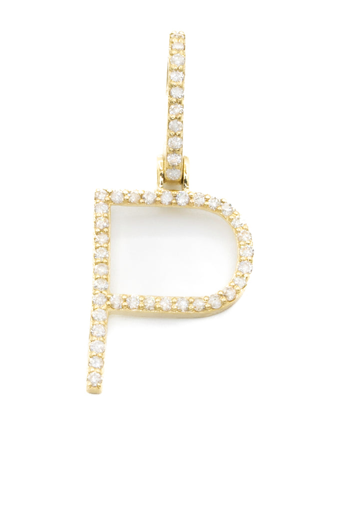 *NEW* Initial (P) Diamond 💎 Pendant W/ Rope Diamond Cut Chain JTJ™ - Javierthejeweler