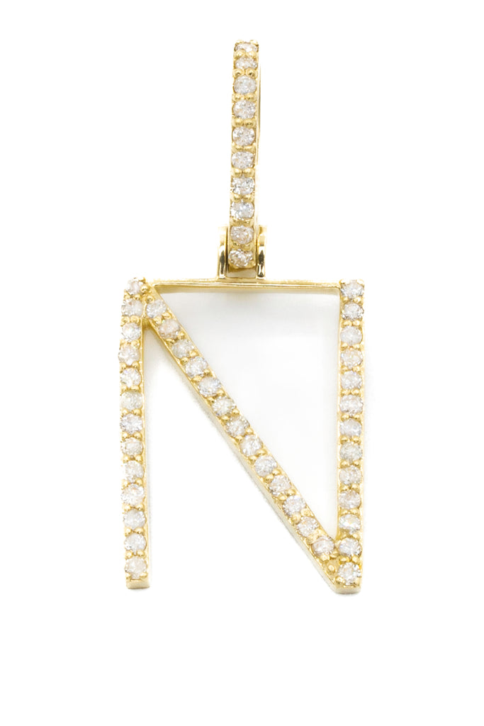 *NEW* Initial (N) Diamond 💎 Pendant W/ Rope Diamond Cut Chain JTJ™ - Javierthejeweler