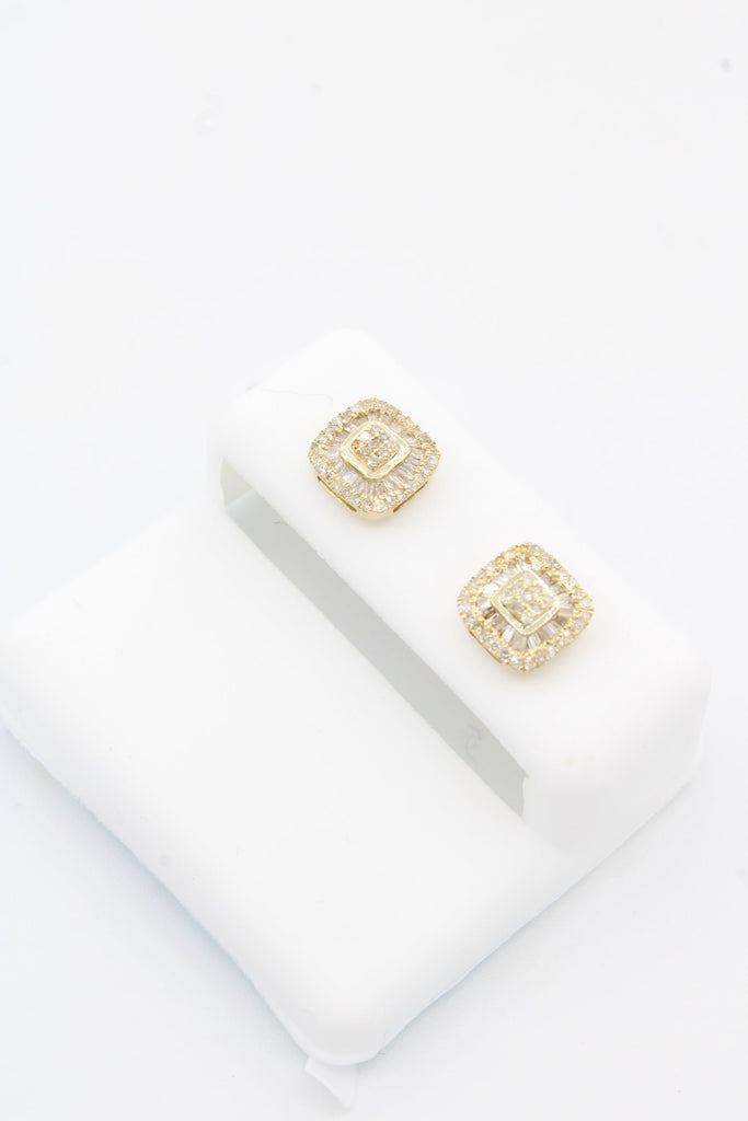 *NEW* 14K 💎💎 (VVS) Square Baguette Diamonds Earrings JTJ™ - Javierthejeweler
