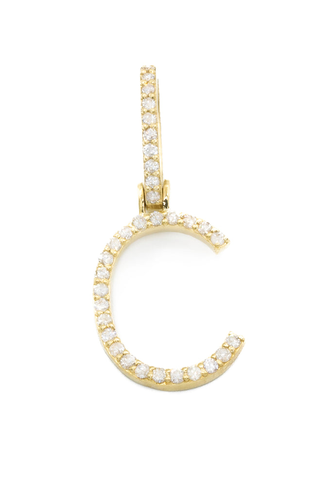 *NEW* 14k Initial (C) Diamond 💎 Pendant W/ Rope Diamond Cut Chain JTJ™ - Javierthejeweler