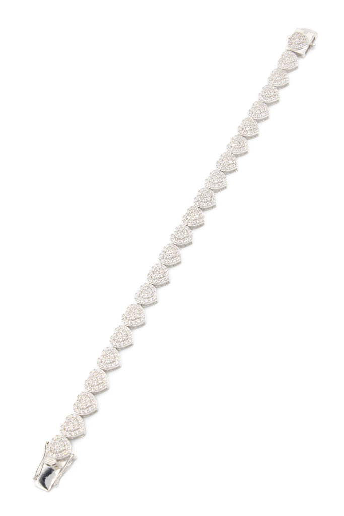 *NEW* 14k Heart Tennis CZ Bracelet (7.5 mm)JTJ™ - Javierthejeweler
