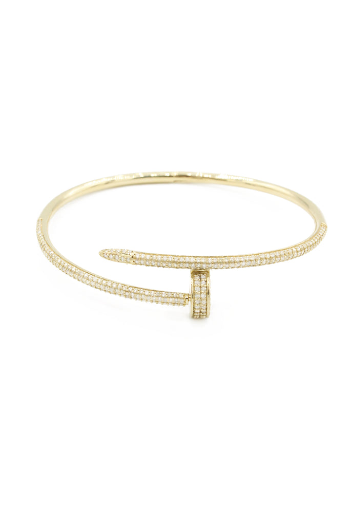 *NEW* 14K Diamond Nail Bracelet Alt. (Yellow Gold) JTJ™ - - Javierthejeweler
