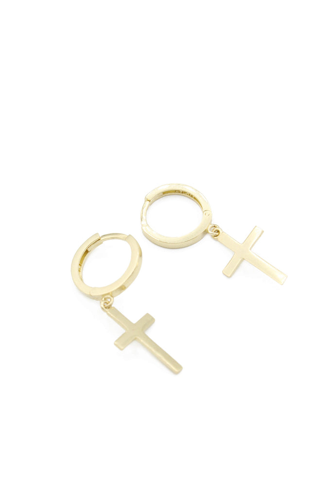 *NEW* 14k Cross Hoop Earrings JTJ™ - Javierthejeweler