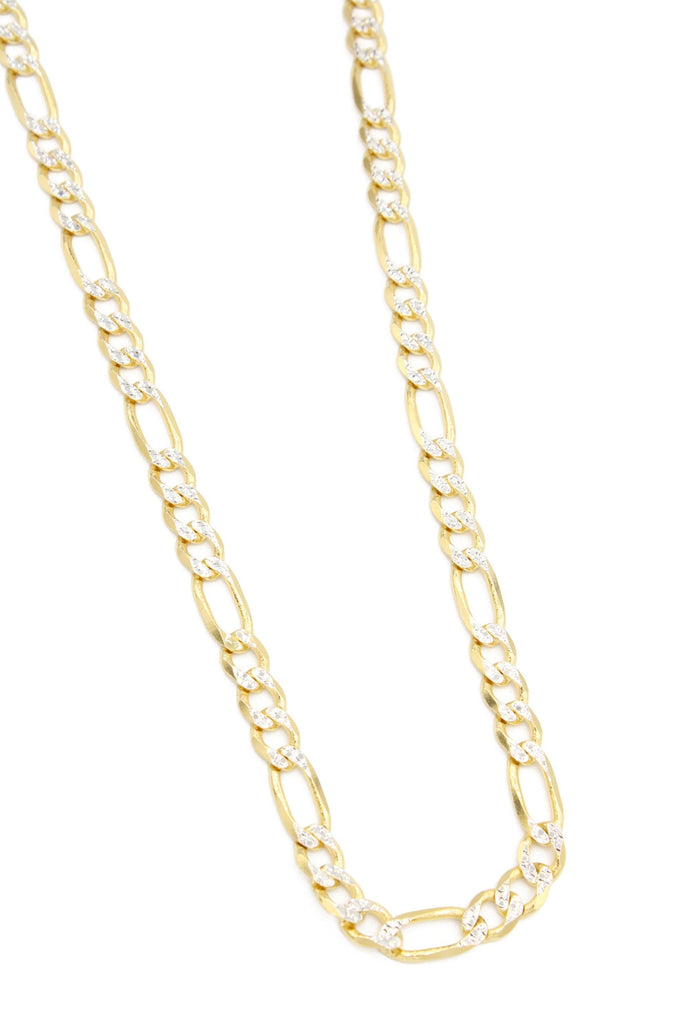 *NEW* 14K Solid Figaro Curb Two Tone Chain (6 mm - 22” Inches) JTJ™ - - Javierthejeweler