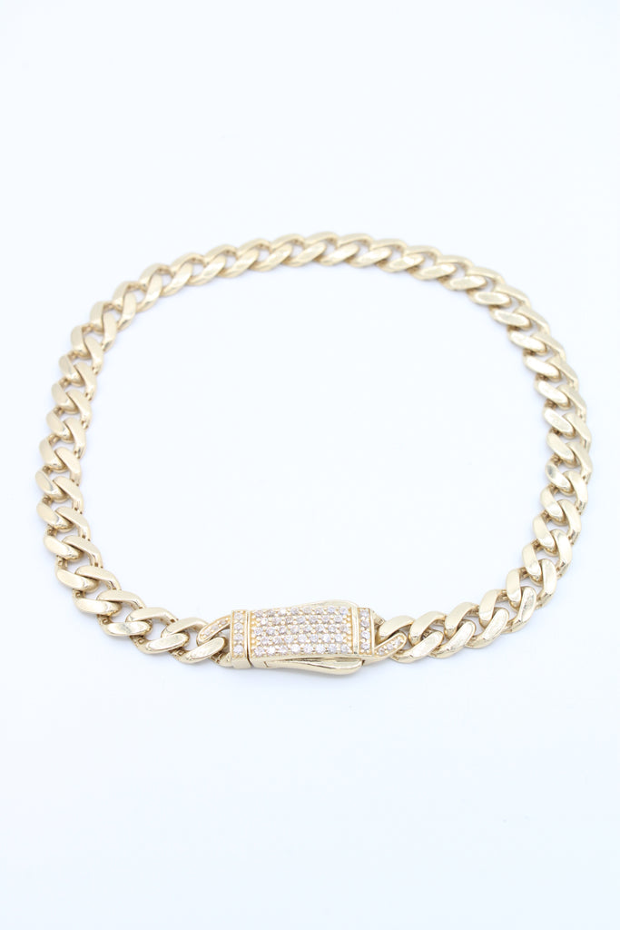 *NEW* 14K Hollow Cuban 🇮🇹 ITTALLO Ankle Bracelet (7MM) JTJ™ - Javierthejeweler