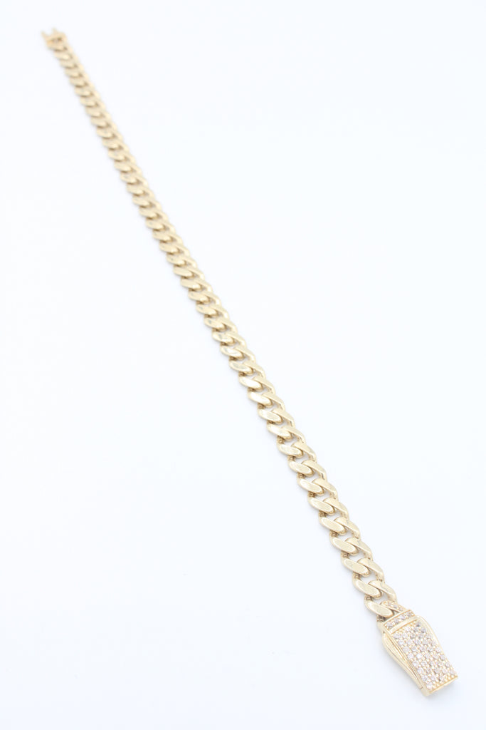 *NEW* 14K Hollow Cuban 🇮🇹 ITTALLO Ankle Bracelet (7MM) JTJ™ - Javierthejeweler